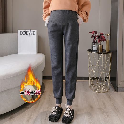 【优质舒适棉 做“孕妈更幸福”】网红孕妇裤子春秋款时尚运动宽松高腰纯色托腹裤打底裤外穿缩束脚 商品图10