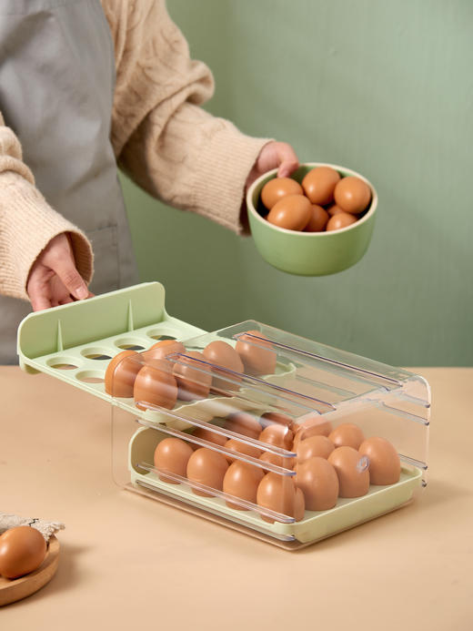 鸡蛋收纳盒家用抽屉式食品保鲜盒厨房鸡蛋盒 商品图1