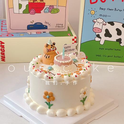 小老虎动物复古蛋糕-低糖处理无添加 商品图0