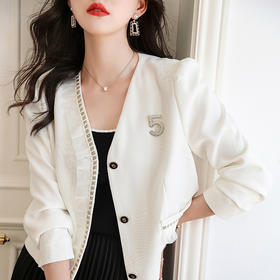 秋季新款，轻奢小众设计感小外套+气质百褶裙时尚套装两件套HR-QSLG247