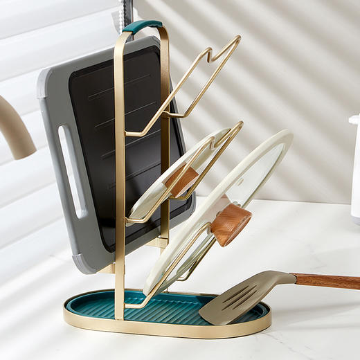 厨房免打孔壁挂式菜板放置架锅铲托架神器 商品图4