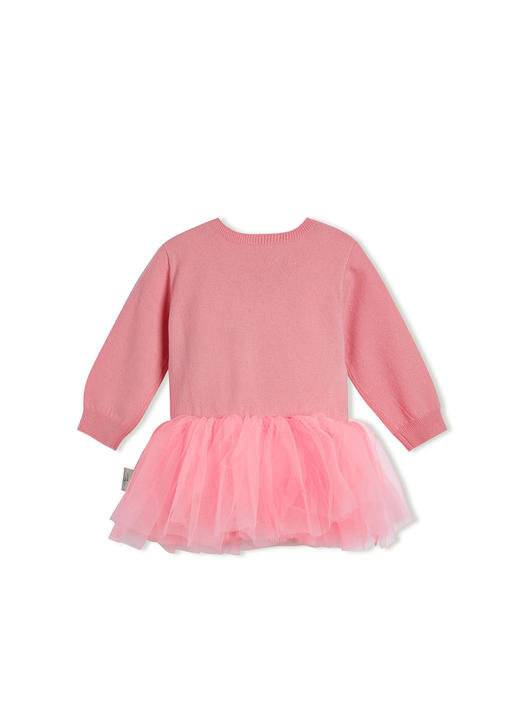 江南布衣童  22年秋款   纯色棉质长袖毛衫连衣裙  YM9G10870 商品图5