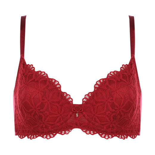 都市丽人薄适贴合轻薄杯BC杯内衣蕾丝超薄3/4杯文胸三排扣软钢圈LB22M1 商品图3