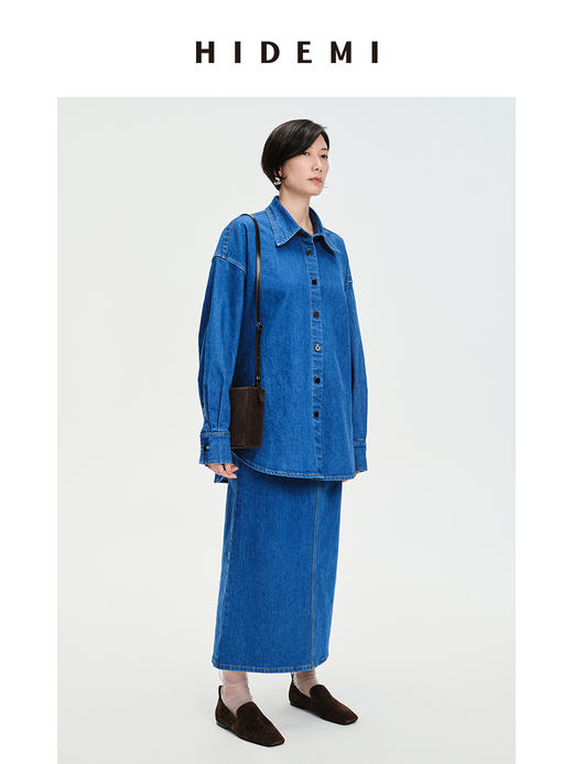 HIDEMI “重塑单宁”可再生环保牛仔系列半身裙 商品图4