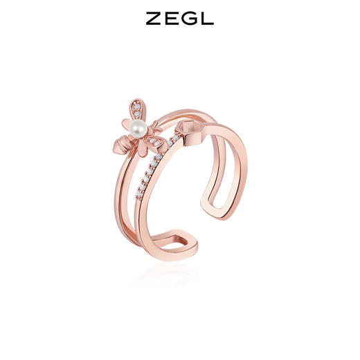 ZEGL设计师蜂巢系列情侣戒指一对款开口戒情人节生日礼物送男女友 商品图1