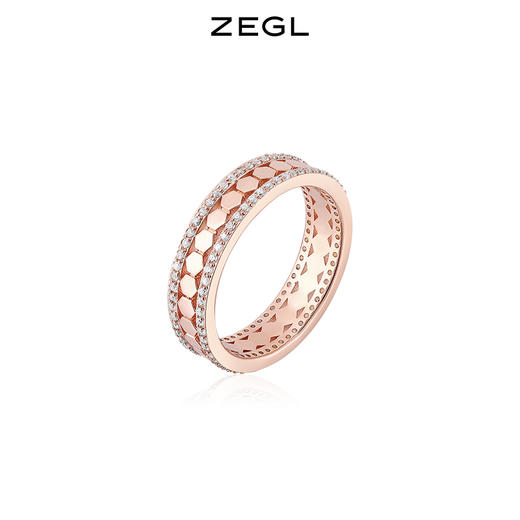 ZEGL设计师蜂巢系列情侣戒指一对款开口戒情人节生日礼物送男女友 商品图2