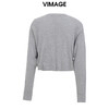 VIMAGE/纬漫纪新款圆领短款显瘦百搭打底休闲针织衫上衣V1701321 商品缩略图2