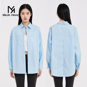 米加蜜新款小众设计感纯棉衬衫