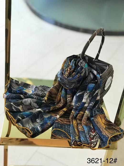 优品堂《亭亭玉立》重磅精品桑蚕丝110×110方巾 商品图14