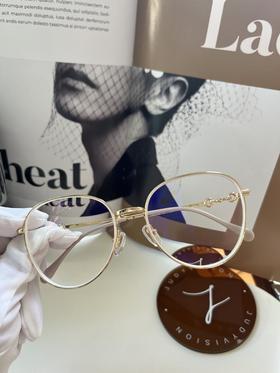 客配 Gucci 金色框架 525/550+100度散光+1.60蔡司防蓝光