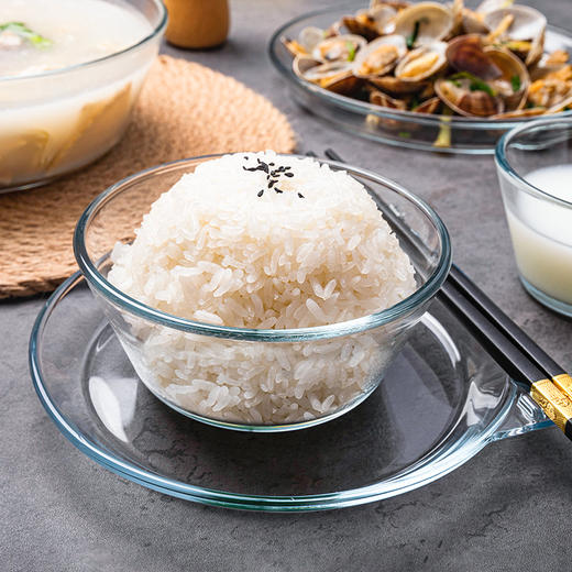 【笑麻麻荟&菲内克斯】钢化玻璃家用耐热分餐制三件套餐碟盘玻璃碗量杯碟子A 商品图8