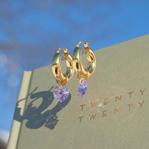 北京仓｜Annele-Lonely Hearts-淡紫色 爱心 耳环［芬兰设计师］ 商品图10