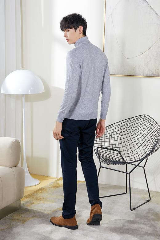 callisto空气羊毛两翻领无缝毛衣 FPKNW168C 商品图7