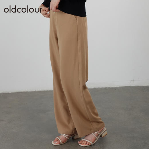 oldcolour2021秋商场同款休闲宽松垂感舒适阔腿裤女DN33073413 商品图2
