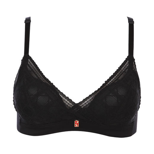 都市丽人时尚美搭A杯常规内衣蕾丝中厚三角杯文胸三排扣无钢圈LB21G4 商品图4