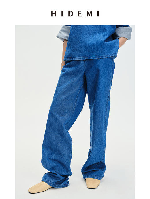 HIDEMI “重塑单宁”可再生环保牛仔系列直筒牛仔裤 商品图1