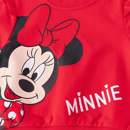 迪士尼(Disney)童装 女童套装可爱米妮小飞袖上衣牛仔裤2件套 商品图6