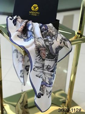 优品堂《花魁方巾》90*90桑蚕丝方巾