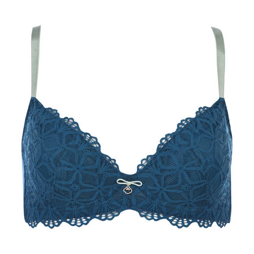 都市丽人薄适贴合轻薄杯BC杯内衣蕾丝超薄3/4杯文胸三排扣软钢圈LB22M1 商品图5