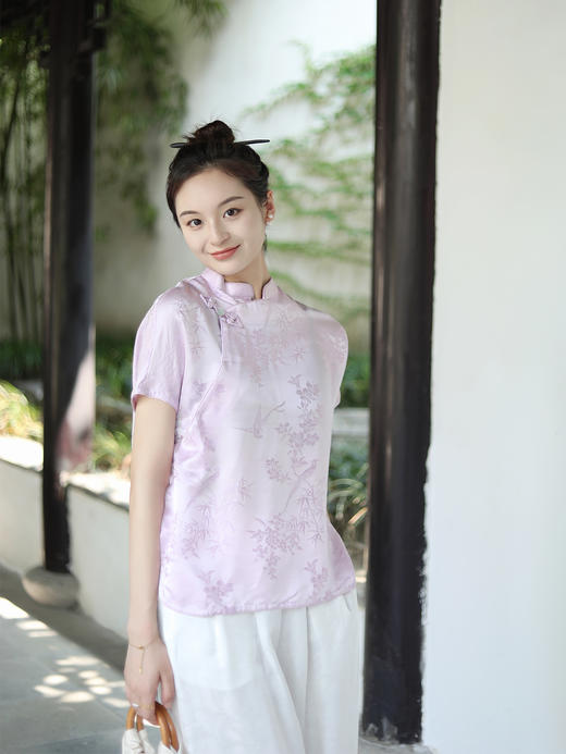 预定|盛唐牡丹 真丝仙羽提花女裤 .潮快闪[福利品] 商品图4