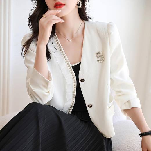 秋季新款，轻奢小众设计感小外套+气质百褶裙时尚套装两件套HR-QSLG247 商品图1