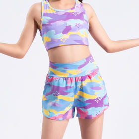 跃牌【欲动春风】儿童系列 新品瑜伽运动休闲健身舞蹈带口袋短裤23408