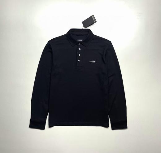 现货！22杰尼亚ZEGNA春秋走秀款棉质长袖POLO衫 商品图3