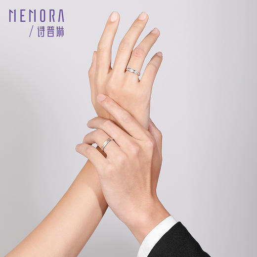 MEMORA诗普琳玫瑰誓约18K金情侣戒定制男戒女戒彩金情侣对戒 DL0839/DL0840 商品图1