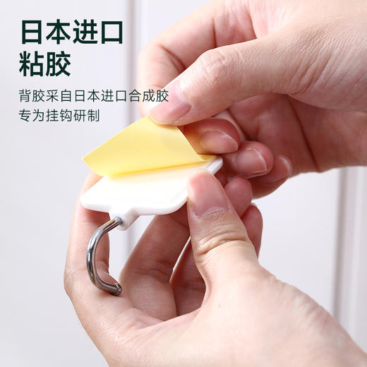 日本LEC墙壁不锈钢挂钩无痕粘胶免打孔强力粘贴厨房墙面墙上免钉挂钩 商品图4