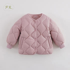 【马克珍妮 芦芙】秋装新款 菱形格云感内胆轻羽绒服 221797