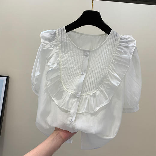 裁缝学苑AQ109 新款木耳边短袖雪纺衫上衣纸样女装夏衣服服装打板 商品图2