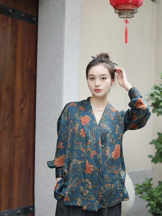 预定|盛唐牡丹 正反两穿香云纱女外套.潮快闪[福利品] 商品图1