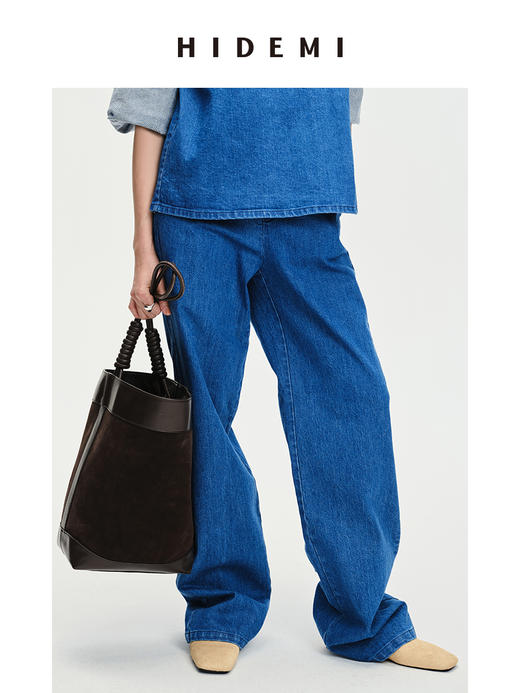 HIDEMI “重塑单宁”可再生环保牛仔系列直筒牛仔裤 商品图7