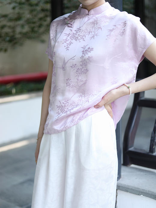 预定|盛唐牡丹 真丝仙羽提花女裤 .潮快闪[福利品] 商品图3