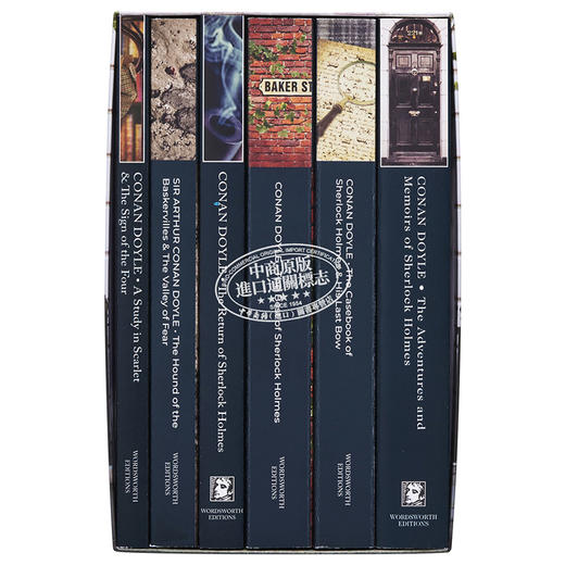 预售 【中商原版】The Complete Sherlock Holmes Collection (Wordsworth Box Set) 英文原版 福尔摩斯探案全集6本套装（Wordsworth经典 商品图1