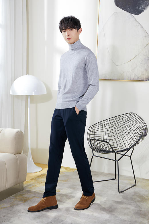 callisto空气羊毛两翻领无缝毛衣 FPKNW168C 商品图6