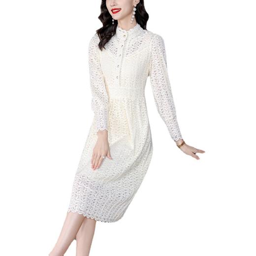 蕾丝连衣裙女秋冬装2022年新款礼服配大衣打底裙子显瘦气质连衣裙AHMbydm5971 商品图4