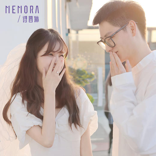 MEMORA诗普琳珠宝白色18K金拥爱系列钻石戒指DR2181 商品图4