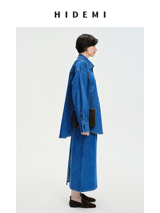 HIDEMI “重塑单宁”可再生环保牛仔系列半身裙 商品图3