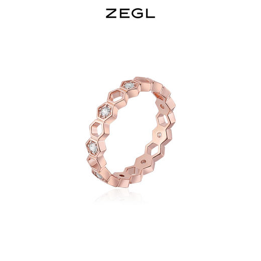 ZEGL设计师蜂巢系列情侣戒指一对款开口戒情人节生日礼物送男女友 商品图4