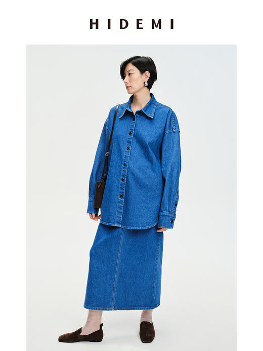 HIDEMI “重塑单宁”可再生环保牛仔系列半身裙 商品图5
