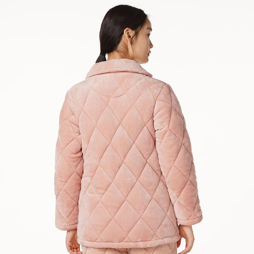 都市丽人生活家居女士特价加厚夹棉套装法兰绒夹棉加厚家居服长袖睡衣LH21M0 商品图2