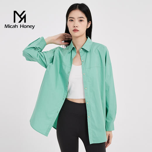 米加蜜新款小众设计感纯棉衬衫 商品图1