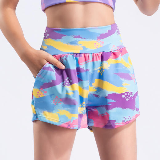 跃牌【欲动春风】儿童系列 新品瑜伽运动休闲健身舞蹈带口袋短裤23408 商品图3