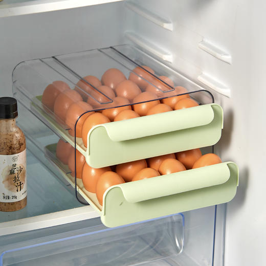 鸡蛋收纳盒家用抽屉式食品保鲜盒厨房鸡蛋盒 商品图5