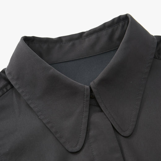 谜底小黑裙2022秋新款复古优雅收腰显瘦天丝长袖连衣裙223ML1102 商品图3