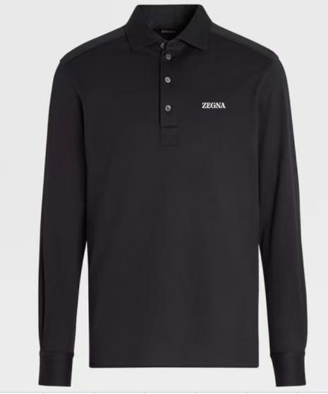 现货！22杰尼亚ZEGNA春秋走秀款棉质长袖POLO衫 商品图0