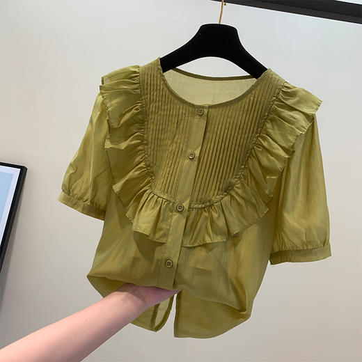 裁缝学苑AQ109 新款木耳边短袖雪纺衫上衣纸样女装夏衣服服装打板 商品图1