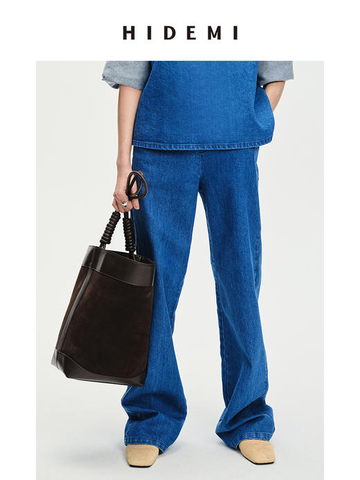 HIDEMI “重塑单宁”可再生环保牛仔系列直筒牛仔裤 商品图5