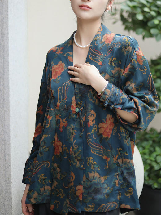 预定|盛唐牡丹 正反两穿香云纱女外套.潮快闪[福利品] 商品图2